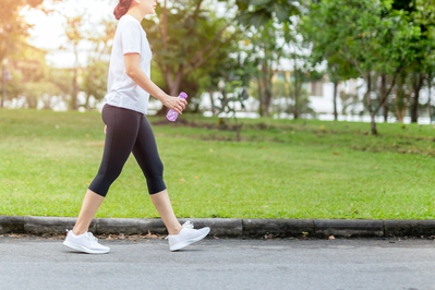 woman walking outside